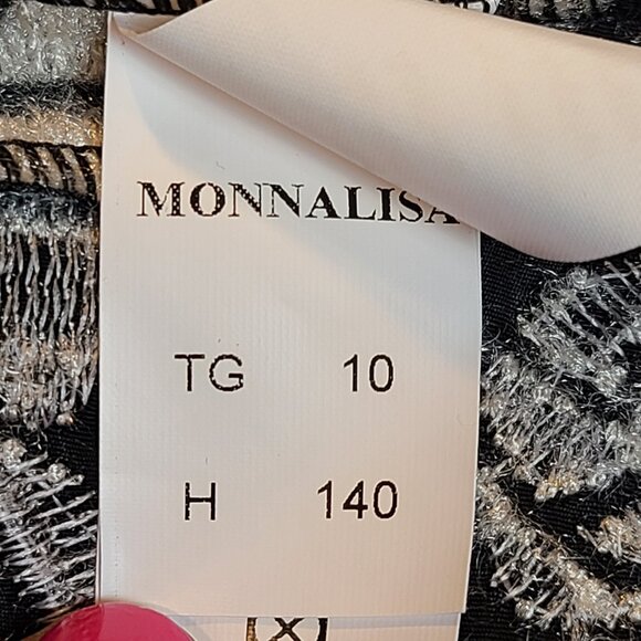 MonnaLisa Chic Dress Made in Italy Black Pleated Girls 10 - Picture 10 of 11